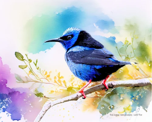 Red-legged Honeycreeper, Costa Rica