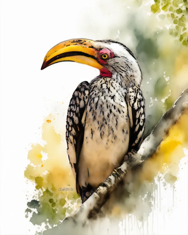 Yellow-billed Hornbill, South Africa