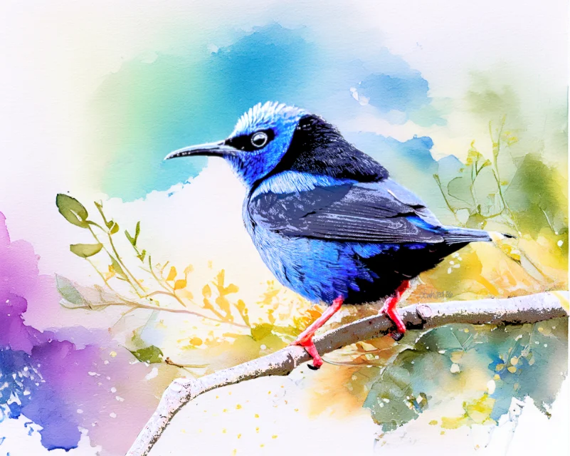 Red-legged Honeycreeper, Costa Rica